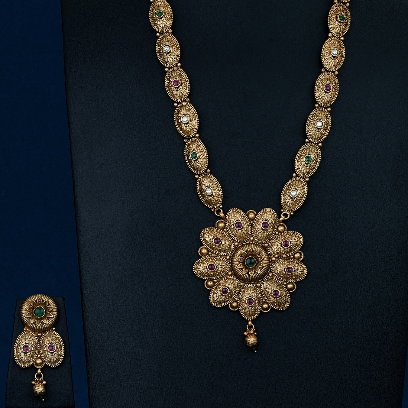 NWSNLS9WRG -093 Stone Necklace