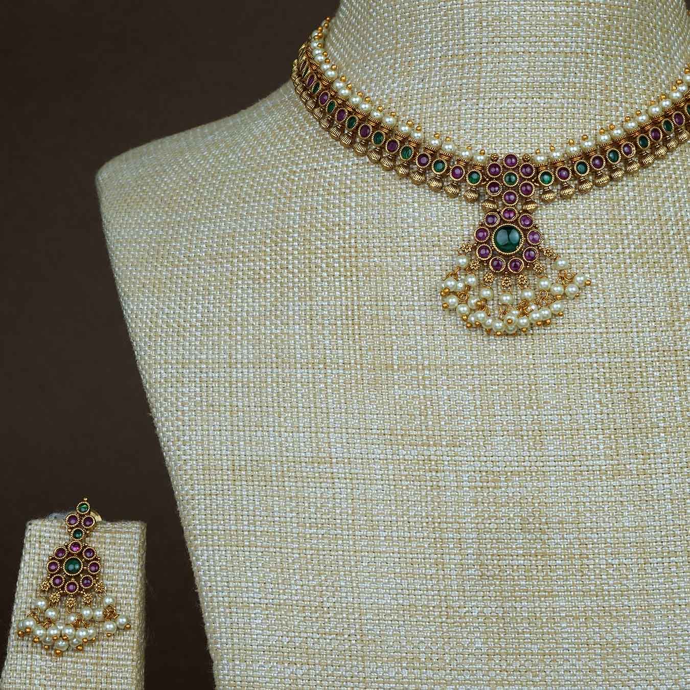 Stone Necklace NWSNSS35RG - 081