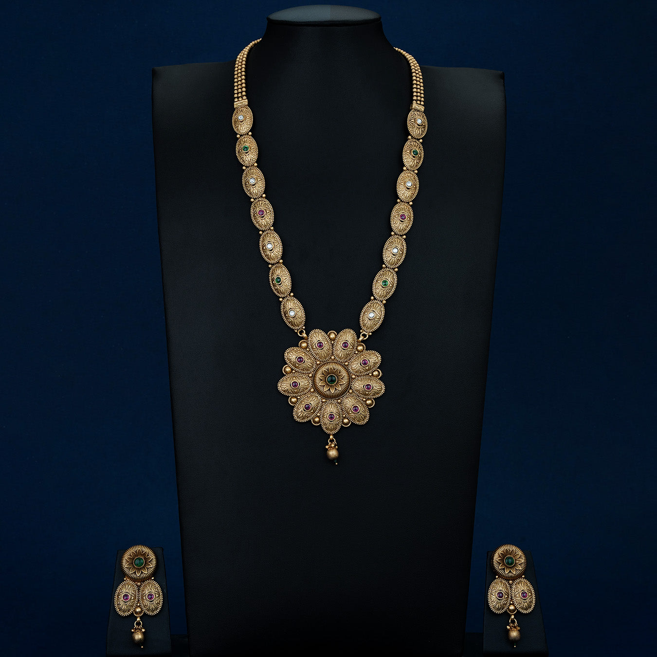 NWSNLS9WRG -093 Stone Necklace
