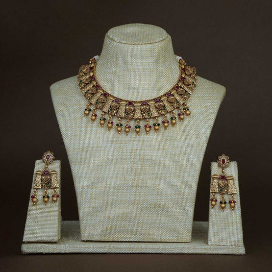 Stone Necklace NWSNSS40RG -002