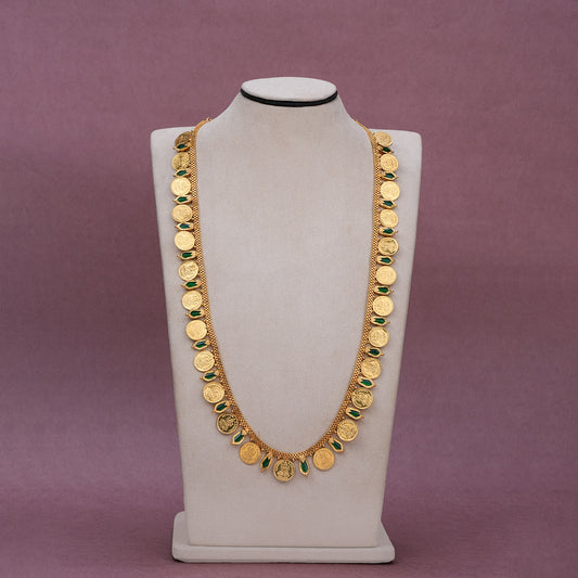 Golden Gheru Palakka Necklace PGGRPKNNGSR0-067