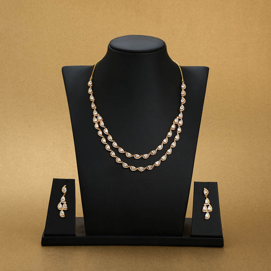 Stone Necklace with Stud [ Short ] RPSNSS0-037