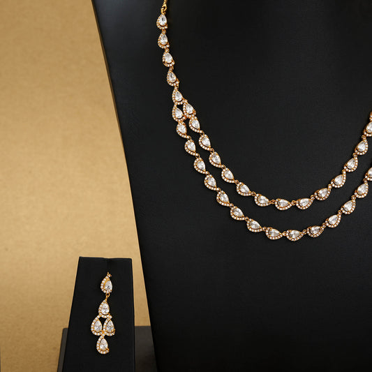 Stone Necklace with Stud [ Short ] RPSNSS0-037