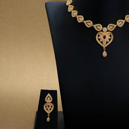 Stone Necklace with Stud [ Short ] RPSNSS0-086