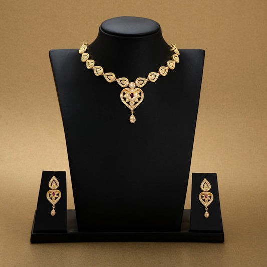 Stone Necklace with Stud [ Short ] RPSNSS0-086