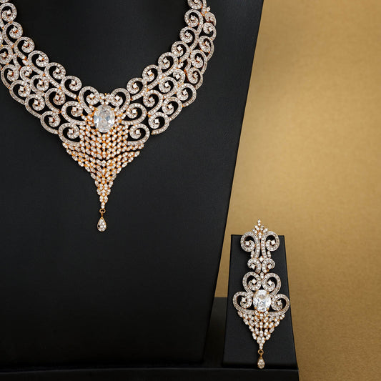 Stone Necklace with Stud [ Short ] RPSNSS0W-0321