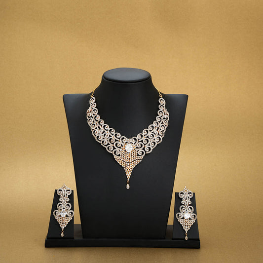 Stone Necklace with Stud [ Short ] RPSNSS0W-0321