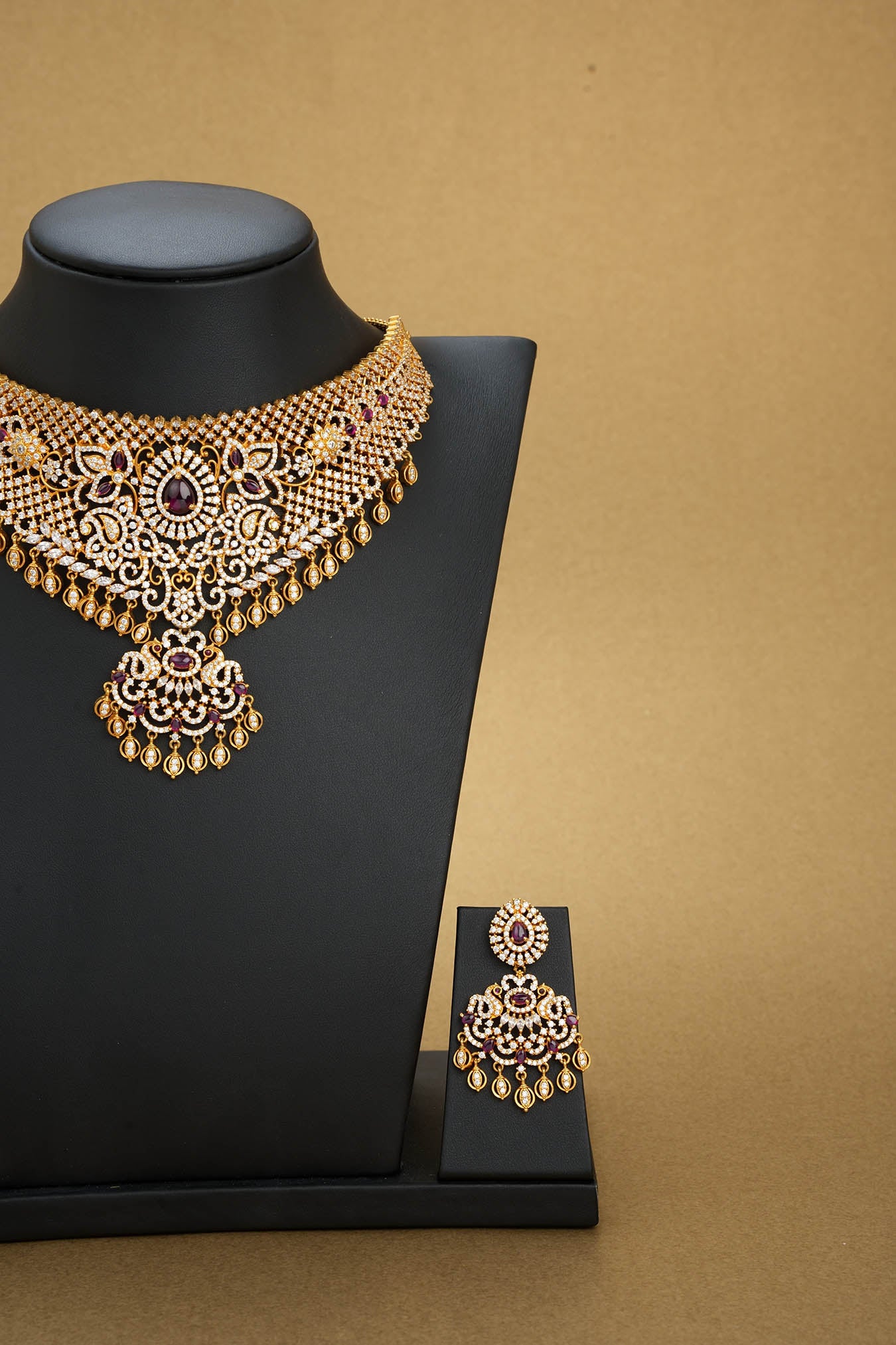 Stone Necklace with Stud [ Short ] RPSNSS0W-0321