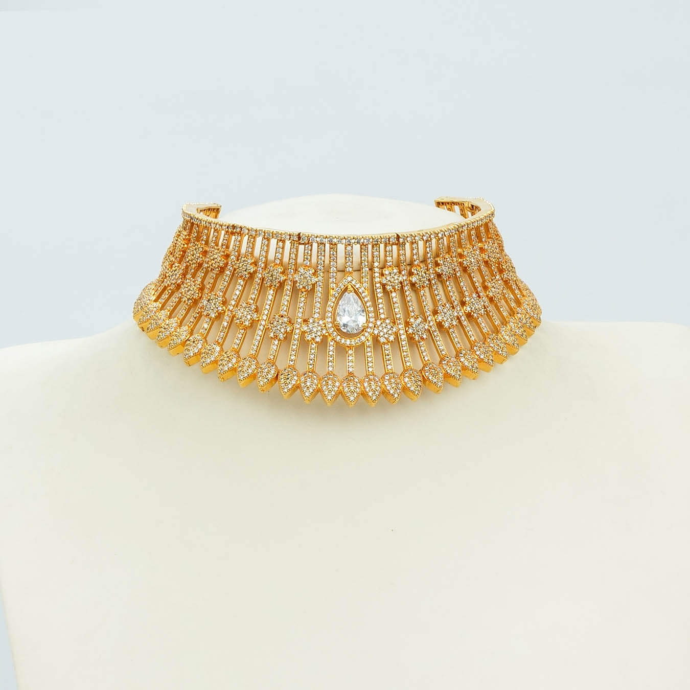 Stone Necklace With Stud [ Short ] RPSNSS0W-0361
