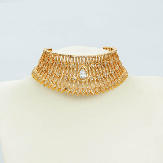 Stone Necklace With Stud [ Short ] RPSNSS0W-0361