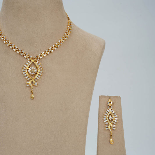 Stone Necklace with Stud [ Short ] RPSNSS0W-087