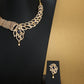 Stone Necklace With Stud [ Short ] RPSNSS0WBL-039