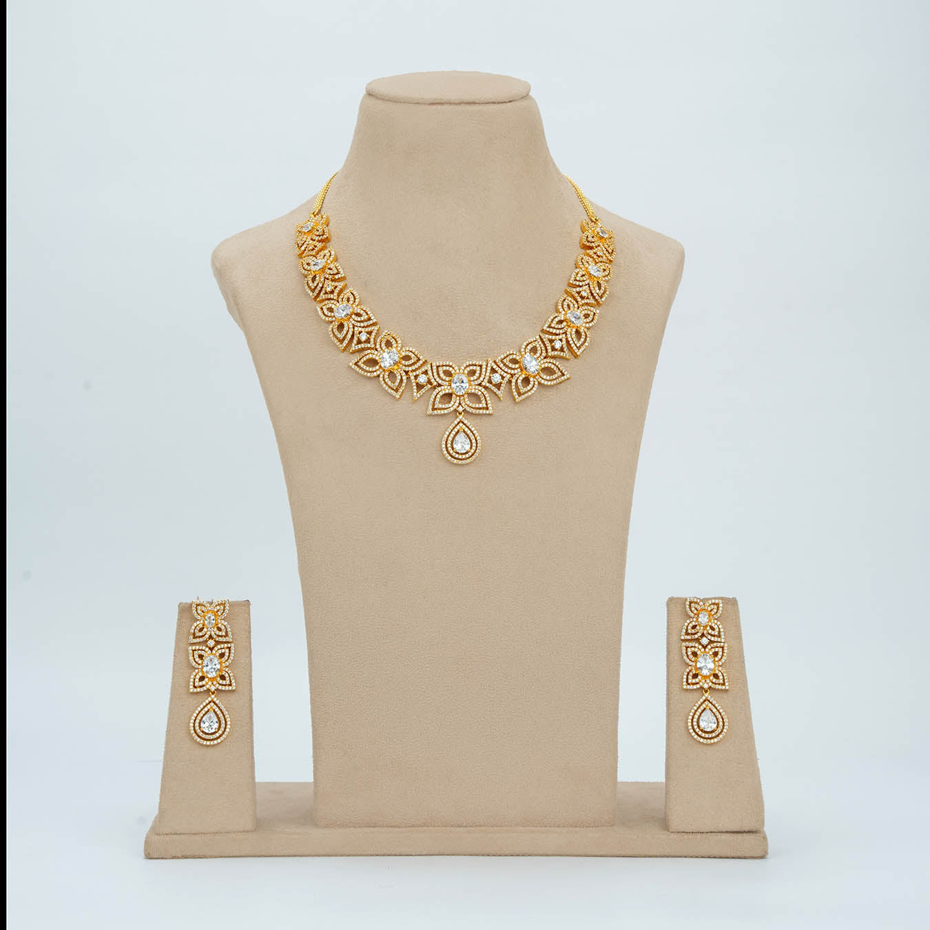 Stone Necklace with Stud [ Short ] RPSNSS11W-0321