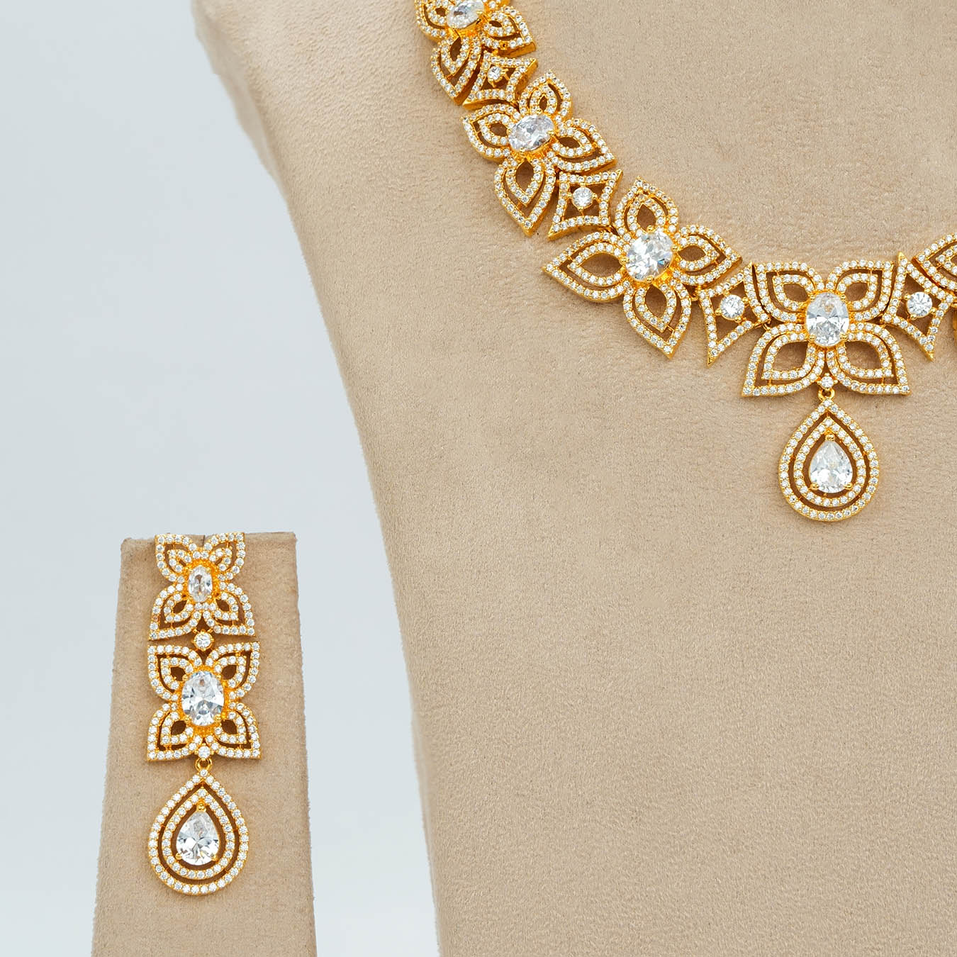 Stone Necklace with Stud [ Short ] RPSNSS11W-0321