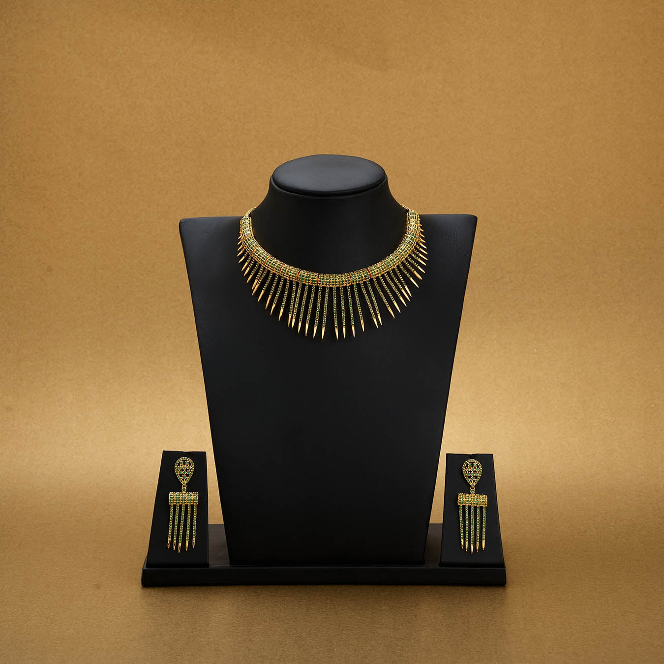 Stone Necklace With Stud [ Short ] RPSNSS14G-086