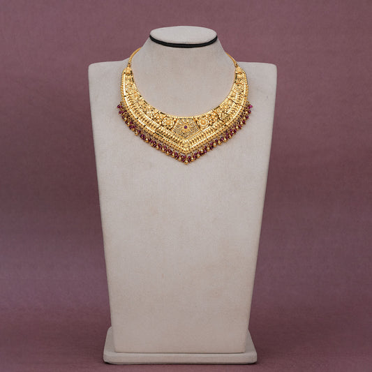 Stone Necklace with Stud [ Short ] RPSNSS25R-038