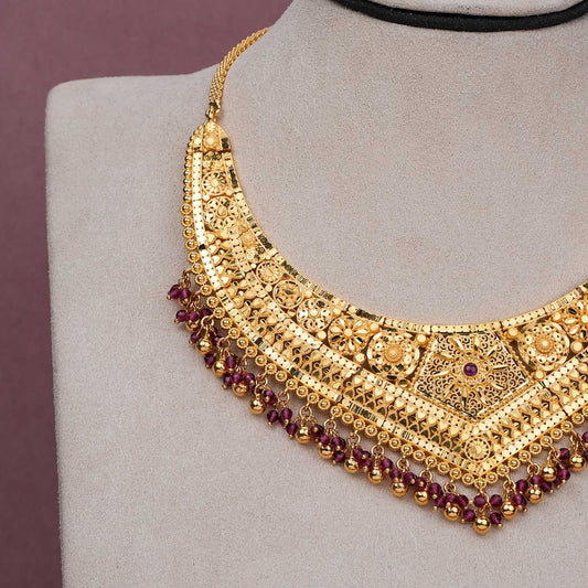 Stone Necklace with Stud [ Short ] RPSNSS25R-038