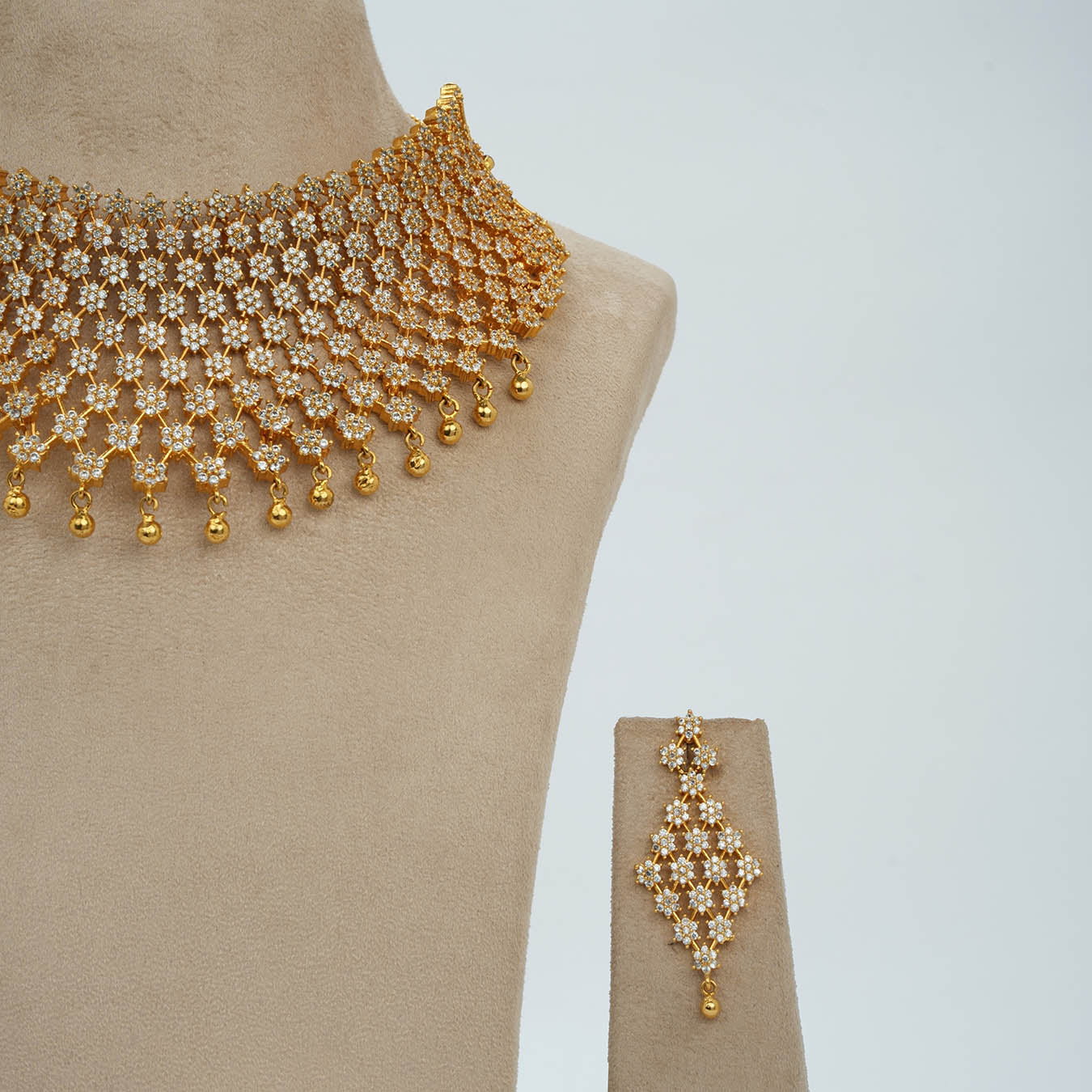 Stone Necklace With Stud [ Short ] RPSNSS4W-0331