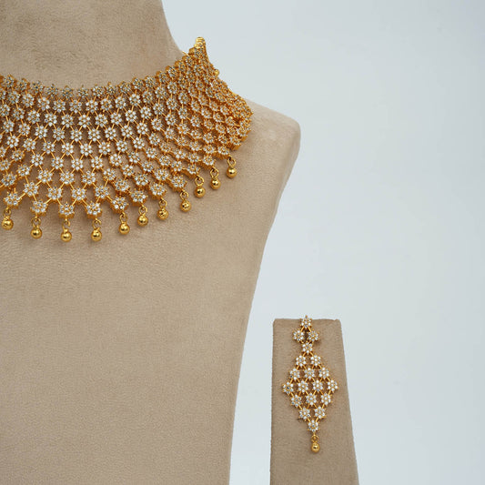 Stone Necklace With Stud [ Short ] RPSNSS4W-0331